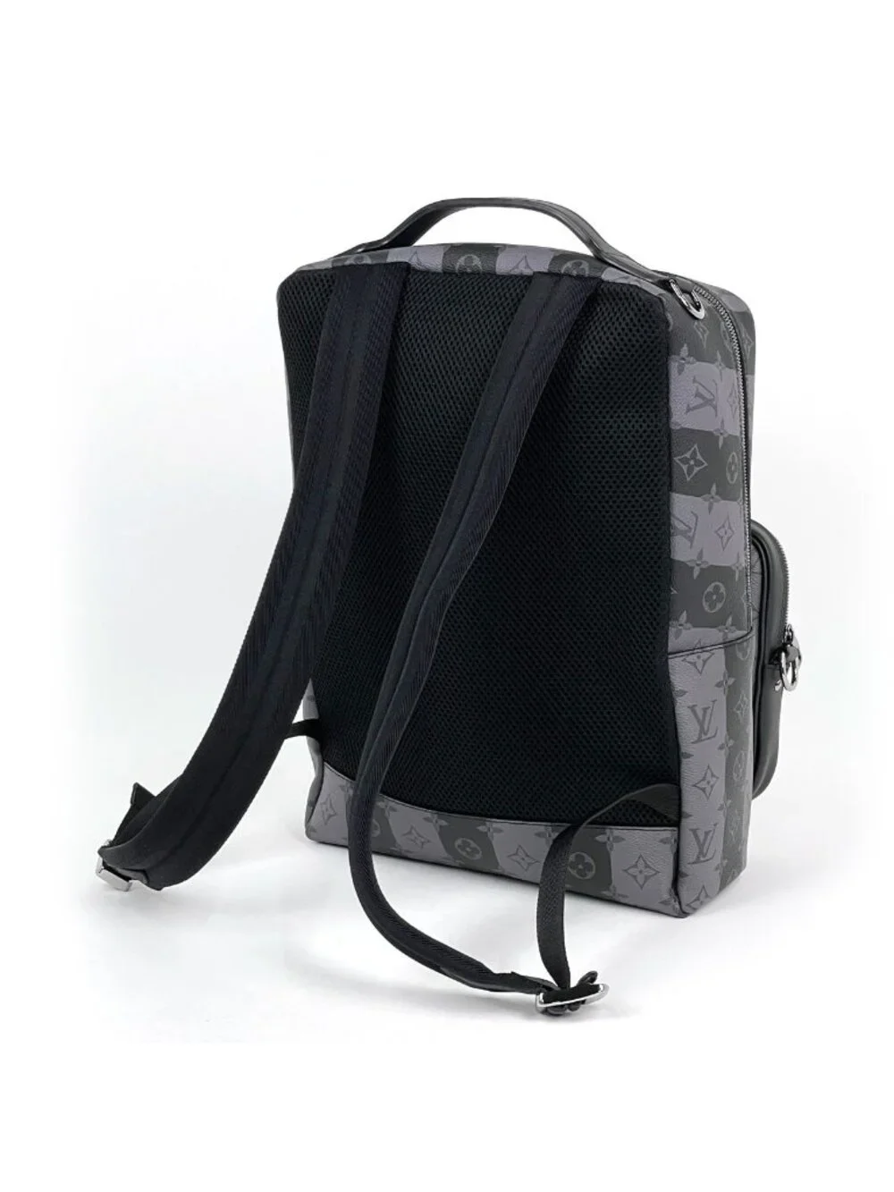 Louis Vuitton Modular Backpack Monogram Stripe 2-Way Eclipse Black Gray